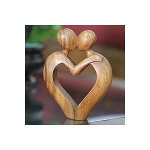  NOVICA Wood sculpture, Sweet Love