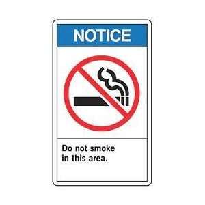  Notice No Smoking Sign,10 X 7in,eng,surf   ACCUFORM SIGNS 