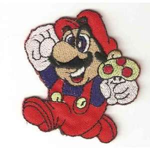 Mario running with mushroom in New Super Mario Bros Embroidered Iron 