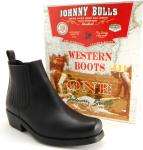 ANKLE WESTERN BOOTS MENS LEATHER JOHNNY BULLS BLACK BROWN NEW  