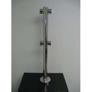  Center Post, 35H Chrome (4 Railing Outlets Line Post 