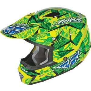   Fly Racing Trophy 2 Helmet Youth Green/Black Large: Sports & Outdoors