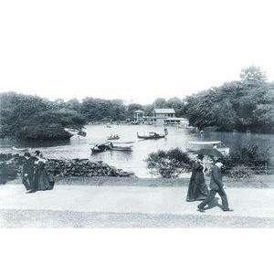  Vintage Art Central Park: Boathouse and Lake   10750 2 