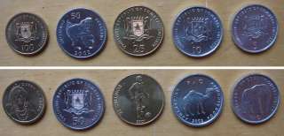 Somalia coins set of 5 pieces UNC  