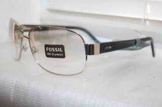 Designer NEW Fossil JONES Metallic Gunmetal or Silver Men Sunglass 