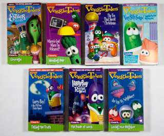 VEGGIE TALES VHS LOT OF 7 ESTHER CHRISTMAS SILLY SONGS  