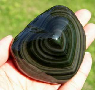 Gorgeous AAA Rainbows Obsidian Gemstone Carving Heart (Polished 