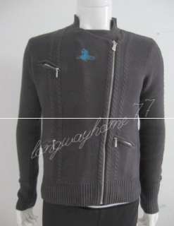 Vivian Westwood Men Multi zips Knit Grey sz II  