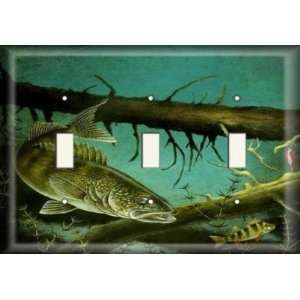  Three Switch Plate   Deep Sea