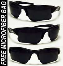 Mens Sunglasses Blue Sport Frame Black Smoke Lens NEW  