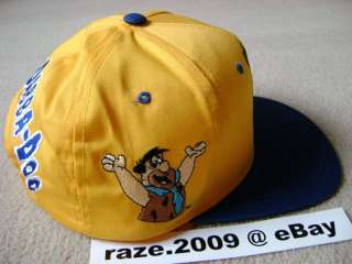VTG 1993 FRED FLINSTONE SNAPBACK hat blockhead cartoon comics toons 