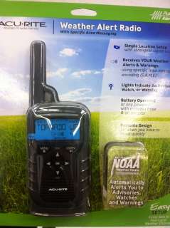Acu Rite 08550 W1 Automatic Weather Alert Radio AcuRite NEW Portable 