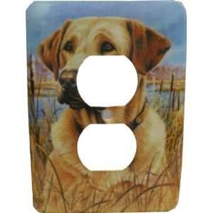  Yellow Lab Labrador Retriever Dog Metal Outlet Cover: Home 