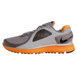 Nike LunarEclipse Shield Grey Silver Orange H2O Repel Running Shoes 