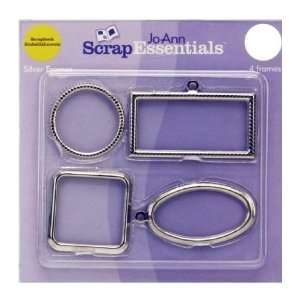 Scrap Essentials Brushed Silver Oval Frames: Home 