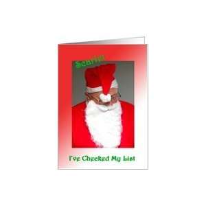  Scarlet Santas Checking His List Card Health & Personal 