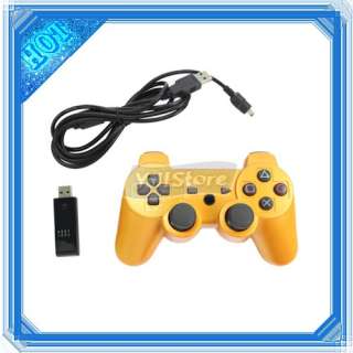   Shock Game Controller for Sony Playstation 3 Gold Free Shipping  