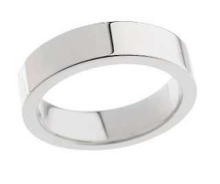 Platinum Clad Sterling Silver High Polished Band Ring  
