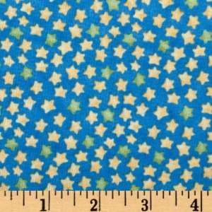  44 Wide Wind It Up Stars Blue Fabric By The Yard: Arts 