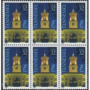 TENNESSEE STATE CAPITAL BUILDING #3070 Block of 6 x 32¢ US Postage 