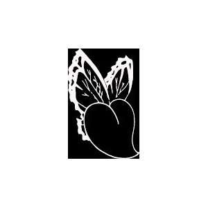  HRT (415) 6 white vinyl decal butterfly wings heart die 