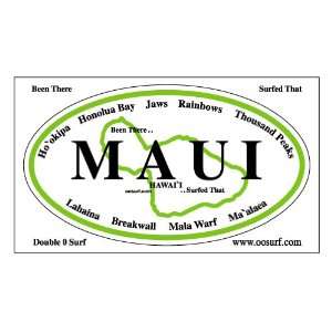  Maui, Hawaii Vinyl Surfing Decal Bumper Sticker for Cars 