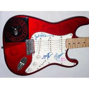  Ramones Autographed Signed Airbrush Guitar PSA/DNA 