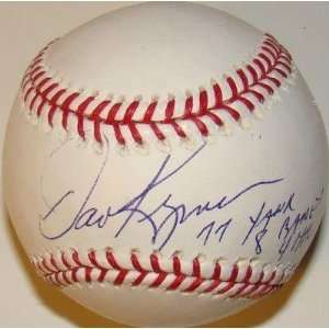     with 77 Yanks 8 Games 4 Hrs Inscription   Autographed Baseballs