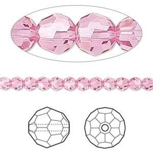 6310 Swarovski crystal, Crystal Passions®, crystal rose, 4mm faceted 