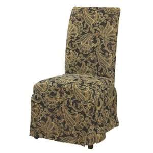  Slip Cover   Autumn Tone Paisley Tapestry Skirted