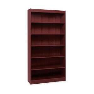 LLR60074   6 Shelf Veneer Panel Bookcase, 36Wx12Dx72H 