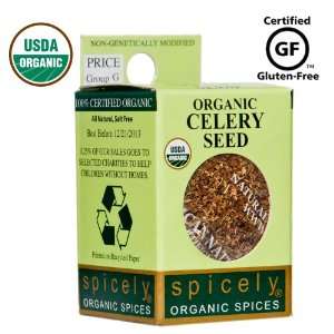 Spicely 100% Organic and Certified Gluten Free, Celery Seeds  