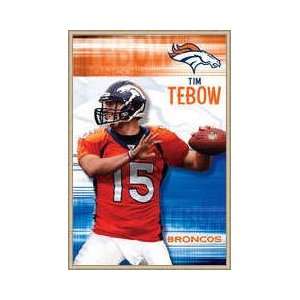  Broncos Tim Tebow Framed Poster