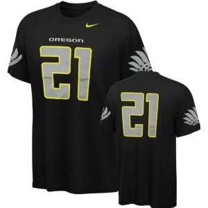  Oregon Ducks Black Nike Football Replica Jersey T Shirt 