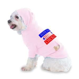  VOTE FOR CHICKENS Hooded (Hoody) T Shirt with pocket for 