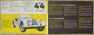 MORGAN 4/4 & Plus 8 Car Sales Brochure 1977 78  