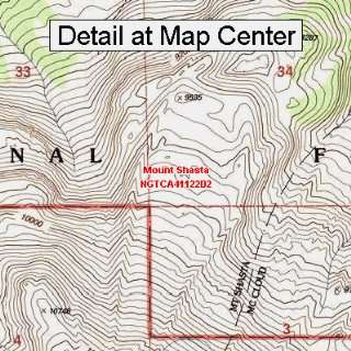  USGS Topographic Quadrangle Map   Mount Shasta, California 