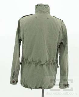 Polo Ralph Lauren Mens Olive Green Cotton Drawstring Jacket Size S NEW 
