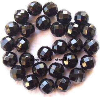 14mm Natural Onyx round faceted gemstone Beads 15  