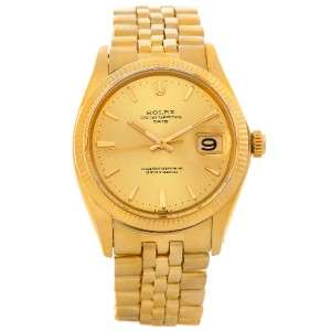 Vintage Rolex Date 1503 Mens 14k Yellow Gold Watch  
