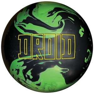 Lane #1 Droid Green/Black Bowling Ball 15 lbs 1st Quality  