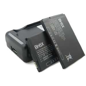   2X Battery + Travel Wall Charger for Motorola Droid X , Droid X2
