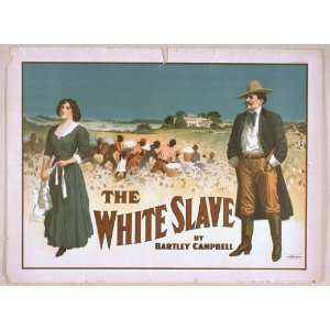  Poster The white slave by Bartley Campbell. 1911