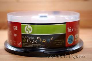 50 Combo HP Lightscribe, 52X CD R x 25 + 16X DVD R x 25 Blank Disc 