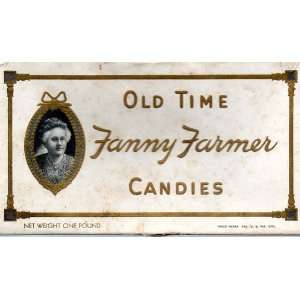 Vintage Candy Box: OLD TIME FANNY FARMER CANDIES (Empty), Net Weight 