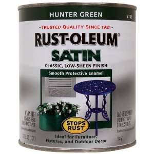   Quart Hunter Green Satin Enamel Paint 7732 502