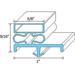  Vollrath Magnetic Gray 36 x 78 1/2 Three Sided Left 