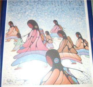 Signed Framed Ojibwa Native Am Print CECIL YOUNGFOX  