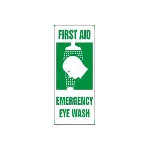  7X17 FIRST AID EMERG WASH (SYM Sign: Home Improvement