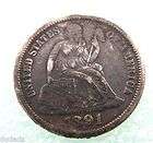 1891 LIBERTY SEATED DIME 10 CENT COIN TEN CENTS SILVER